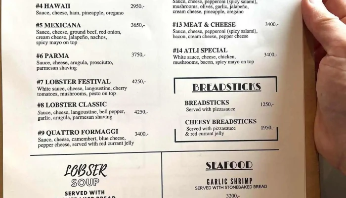 Ishusid Pizzeria Restaurant Matsedill - Höfn Í Hornafirði