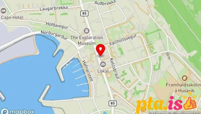 kort yfir Íslandsbanki Banki í Húsavík