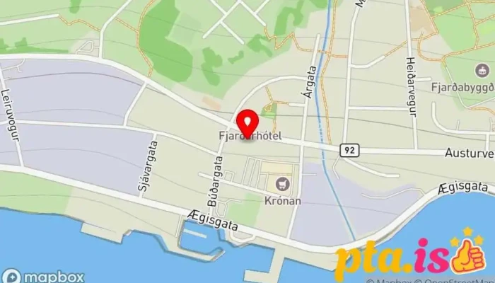 kort yfir Íslandsbanki Banki í Reyðarfjörður