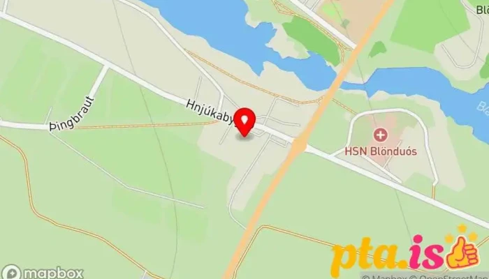 kort yfir Íslandspóstur Pósthús í Blönduós