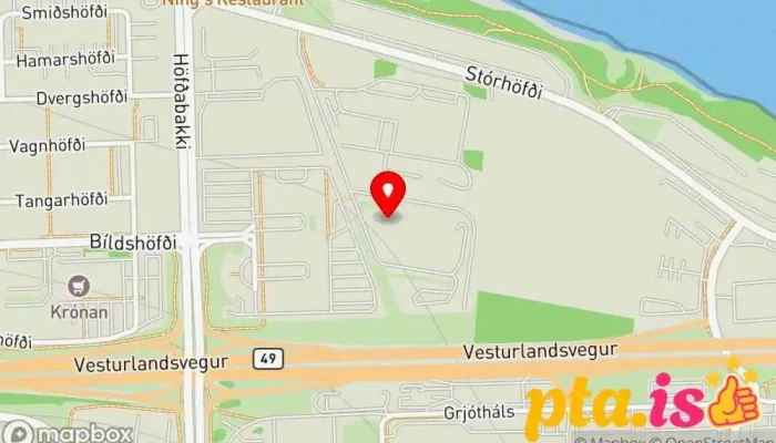 kort yfir Íslandspóstur - Fyrirtækjapósthús Pósthús í Reykjavík