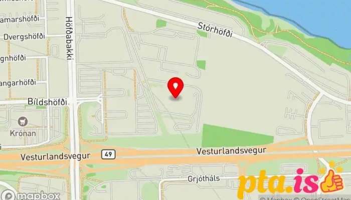 kort yfir Íslandspóstur - Póstmiðstöð Póstþjónusta, Pósthólfaleiga, Pósthús í Reykjavík