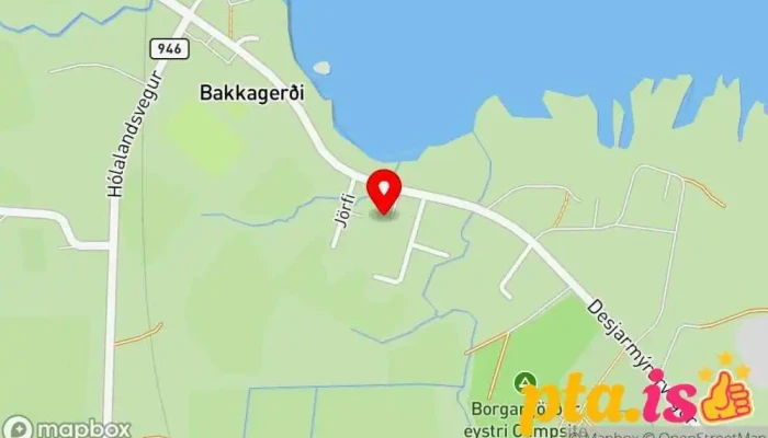 kort yfir Íslenskur Dúnn ehf Rúmfataverslun í Borgarfjörður Eystri