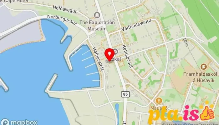 kort yfir Kaðlín Local Handcraft Verslun í Húsavík