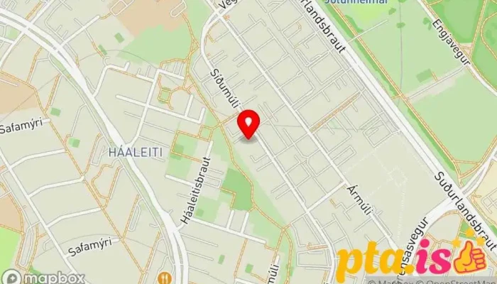 kort yfir Kjaran ehf Verslun, Gólfefnaverslun í Reykjavík