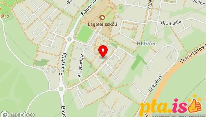 kort yfir Klapparhlíð 11 Fjölbýlishús í Mosfellsbær