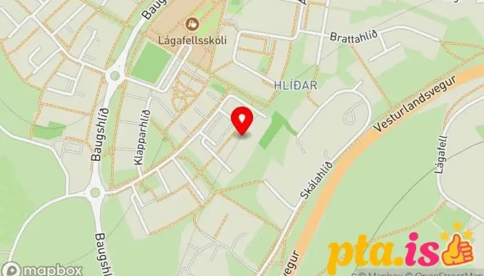 kort yfir Klapparhlíð 32 Fjölbýlishús í Mosfellsbær