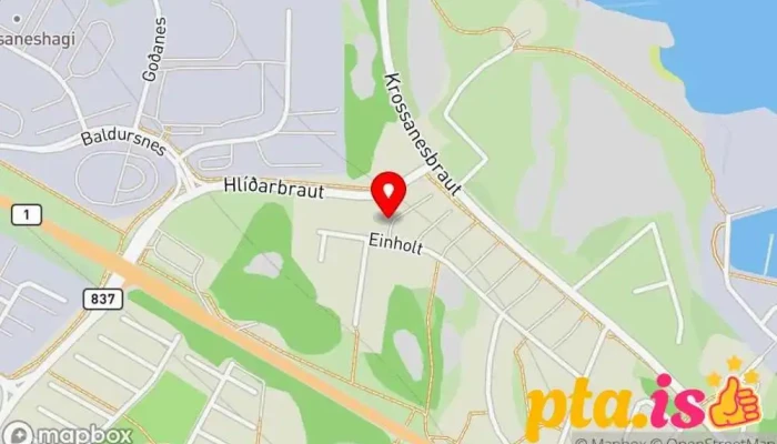 kort yfir Kollugerði ehf Leiga á skrifstofurými í Akureyri