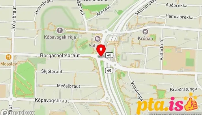 kort yfir Kópavogur  í Kópavogur