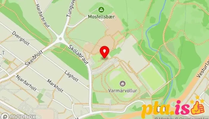 kort yfir Körfuboltavöllur Leikvöllur í Mosfellsbær