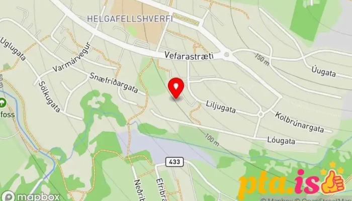 kort yfir Liljugata 4 Fjölbýlishús í Mosfellsbær