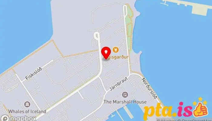 kort yfir Listval Listasafn í Reykjavík