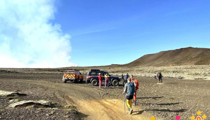 Litli -  Hrutur Eruption 2023 Fra Eiganda - Grindavík
