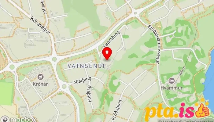 kort yfir Loftstofan Baptistakirkja Baptistakirkja í Kópavogur