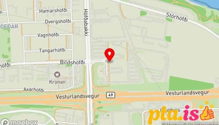 kort yfir Loftstokkahreinsun LÞ Loftrásahreinsun í Reykjavík