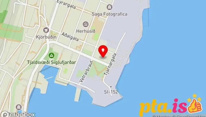 kort yfir Lögreglan í Fjallabyggð Lögreglustöð í Siglufjörður