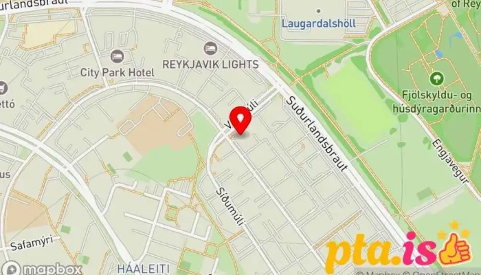kort yfir Lögvernd ehf. Skrifstofa fyrirtækis í Reykjavík