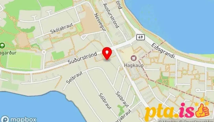 kort yfir Mánabrekka Leikskóli í Seltjarnarnes
