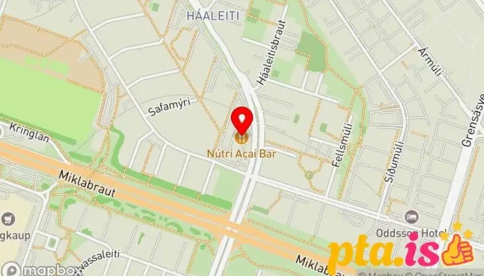 kort yfir Mosfellsbakarí Bakarí, Kaffihús í Reykjavík