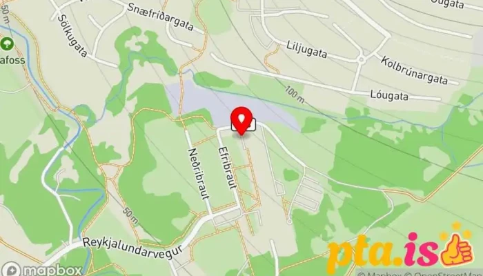 kort yfir Múlalundur ehf. Verslun í Mosfellsbær