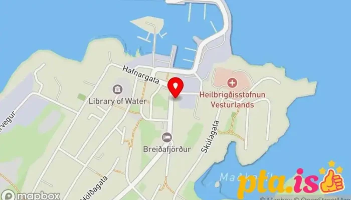 kort yfir Narfeyrarstofa Veitingastaður í Stykkishólmur