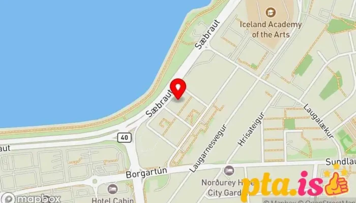 kort yfir Netkynning og kennsla ehf. Skrifstofa fyrirtækis í Reykjavík