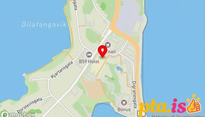 kort yfir Nettó Stórmarkaður í Borgarnes