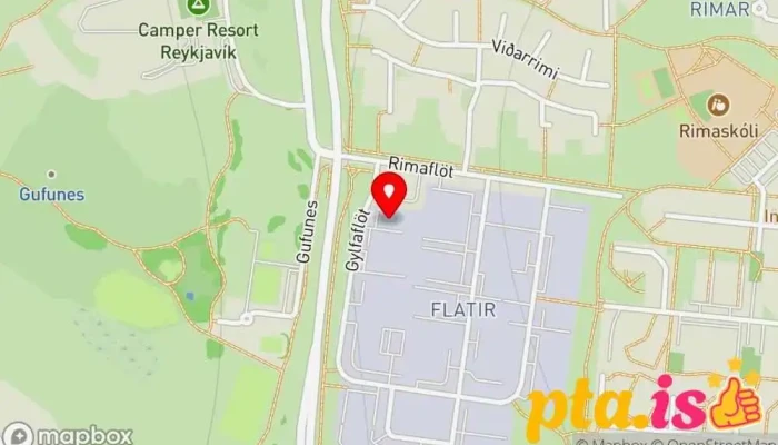 kort yfir Nordan Ísland Gluggar, Dyr í Reykjavík