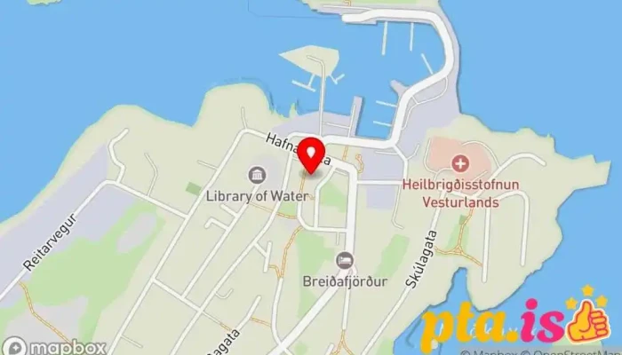 kort yfir Norska húsið Safn, Ferðamannastaður í Stykkishólmur