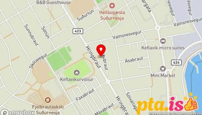 kort yfir Ólafur Thors  í Keflavík