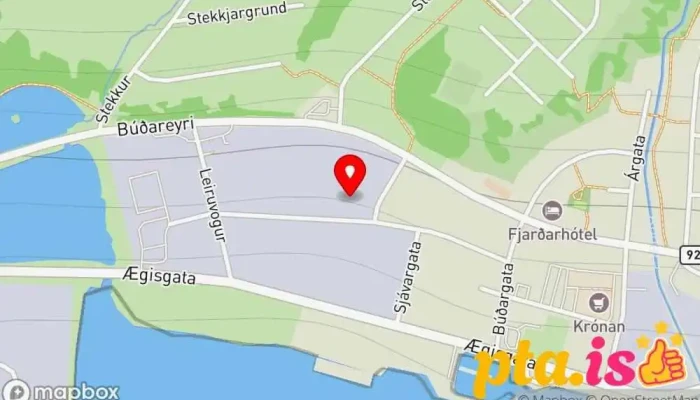 Parut -  Kort - Reyðarfjörður