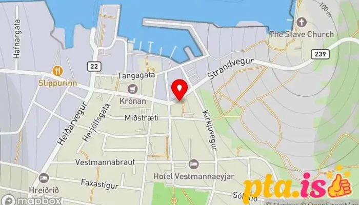 Pitsugerdin -  Kort - Vestmannaeyjabær