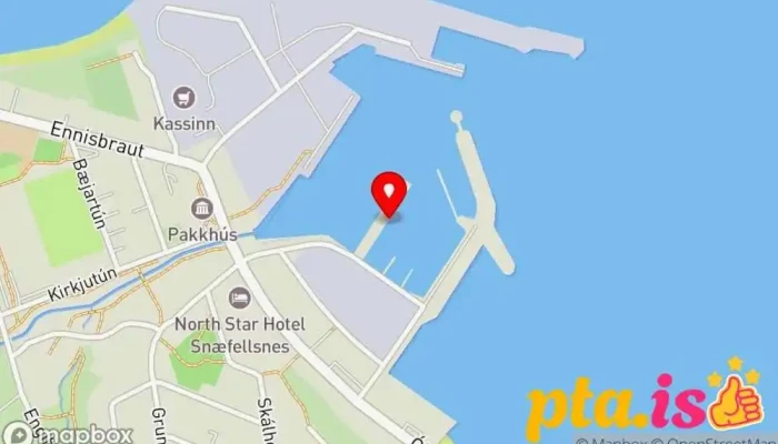 kort yfir Port Ólafsvík Ferðamannastaður í Ólafsvík