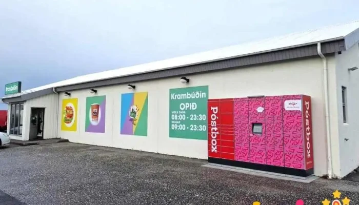 Postbox Akranesi Vid Krambudina Fra Eiganda - Akranes