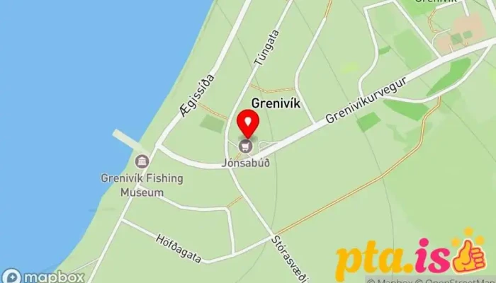 kort yfir Póstbox Grenivík Pósthús í Grenivík