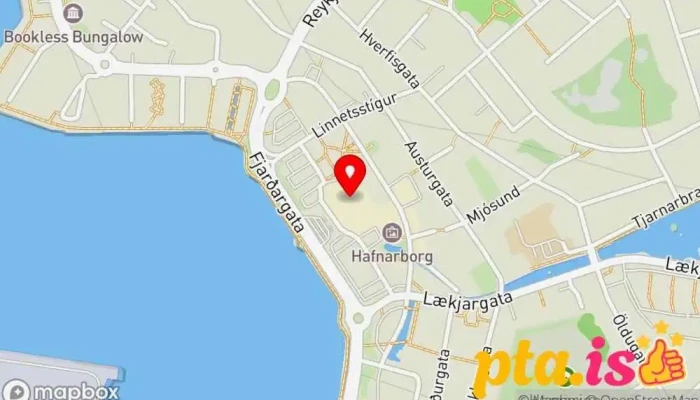 kort yfir Póstbox Hafnarfirði við Fjörðinn Pósthús í Hafnarfjörður