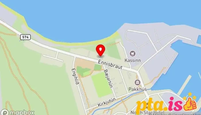 kort yfir Póstbox Hellissandi við Hraðbúðina Pósthús í Hellissandur