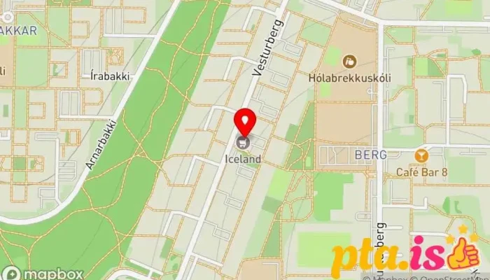 kort yfir Póstbox Vesturbergi Pósthús í Reykjavík