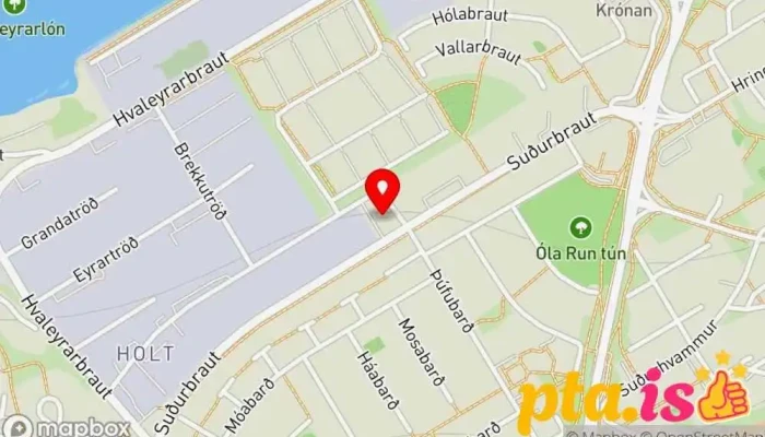 kort yfir Póstbox við Holtanesti í Holtinu Pósthús í Hafnarfjörður