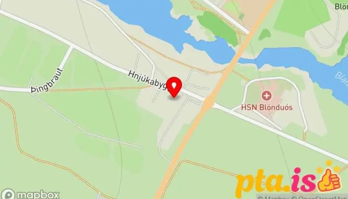 kort yfir Pósthús Blönduósi Pósthús í Blönduós