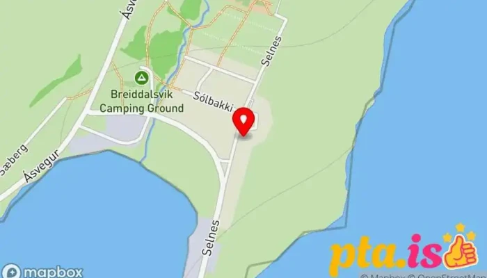 kort yfir Pósthús Breiðdalsvík Pósthús í Breiðdalsvík