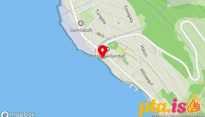 kort yfir Pósthús Eskifjörður Pósthús í Eskifjorður