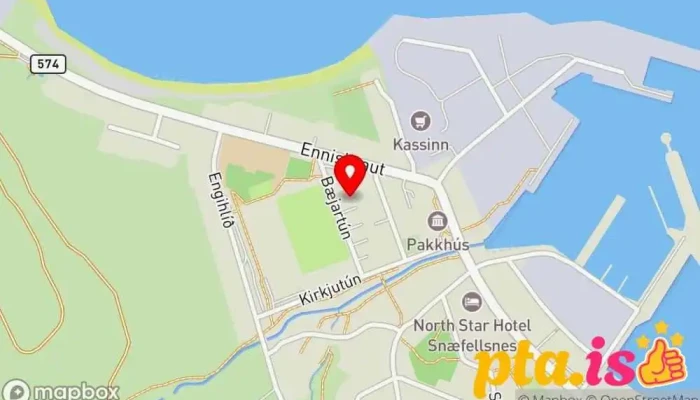 kort yfir Pósthúsið á Ólafsvík Pósthús í Ólafsvík