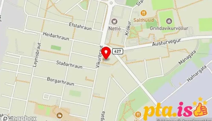 kort yfir Pósturinn Pósthús í Grindavík