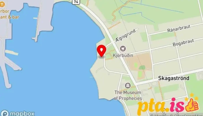 kort yfir Pósturinn Pósthús í Skagaströnd