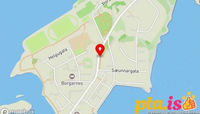 kort yfir Ráðhús Borgarbyggðar Ráðhús í Borgarnes
