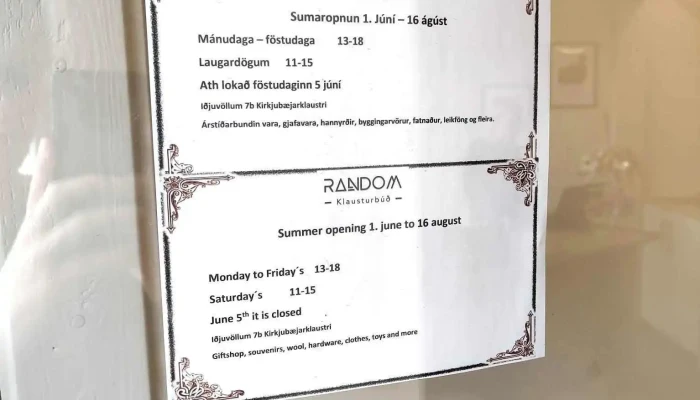 Random -    Klausturbud Ad Innan - Kirkjubæjarklaustur