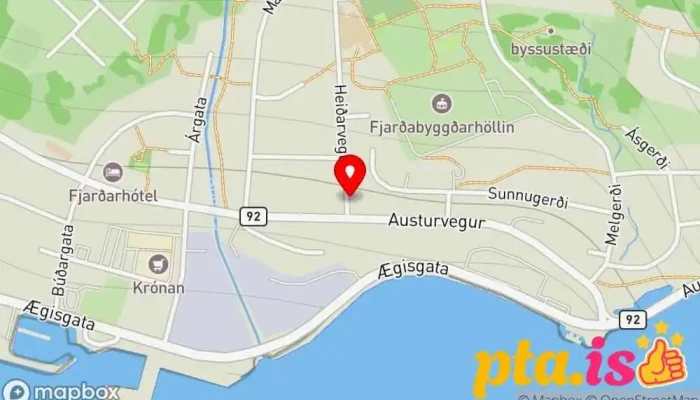 kort yfir Reydarfjordur Apartment Þjónustuhúsnæði í Reyðarfjörður