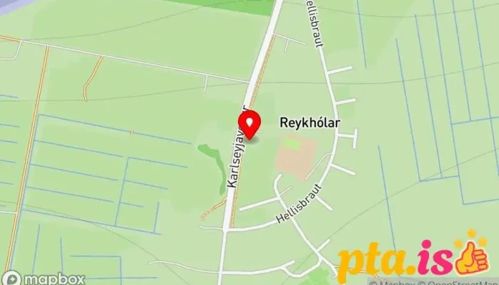 Reykholakirkja Kort - Reykhólar