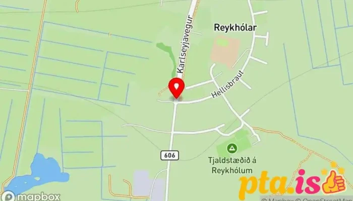 kort yfir Reykhólar  í Reykhólar